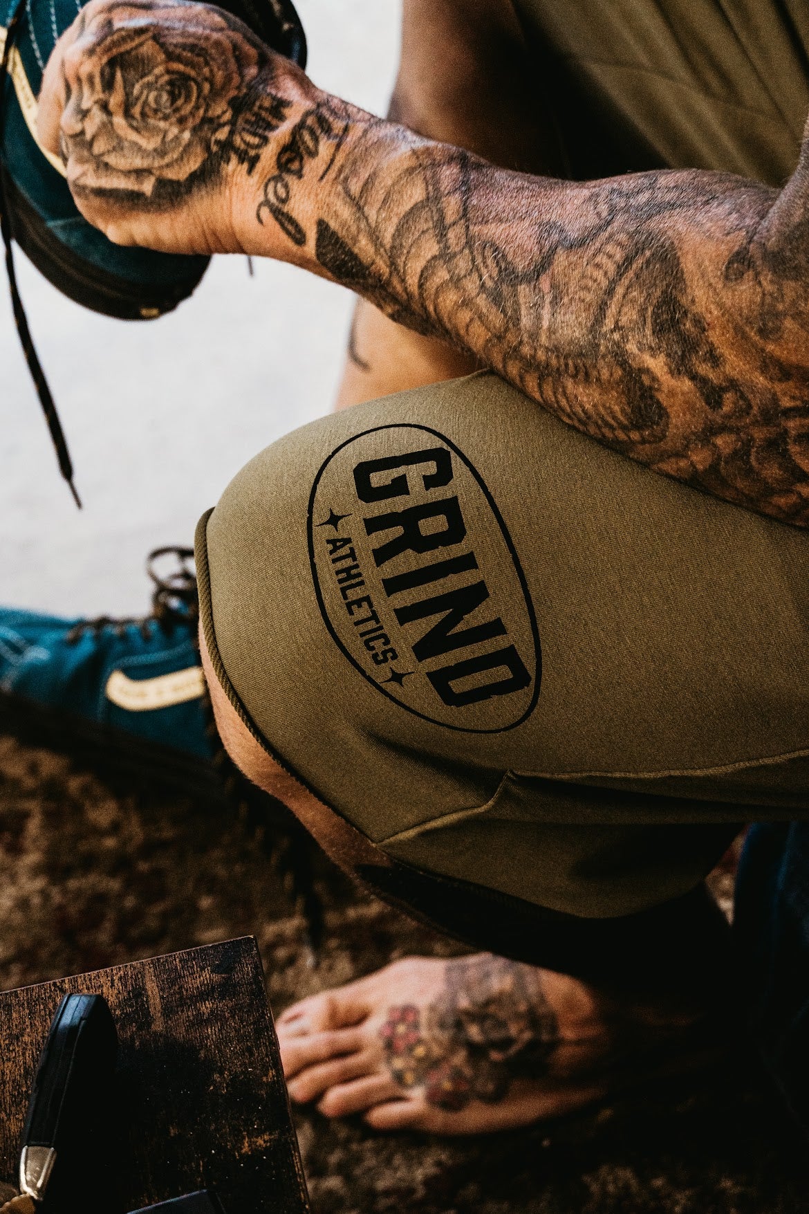 Classic Grind OD Shorts - Oval Green Logo 