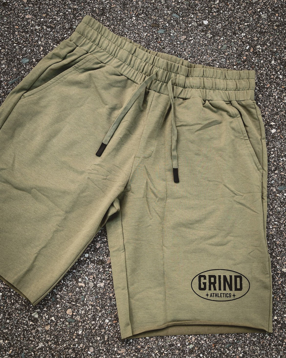 Grind Shorts Logo Green - Classic OD Oval -